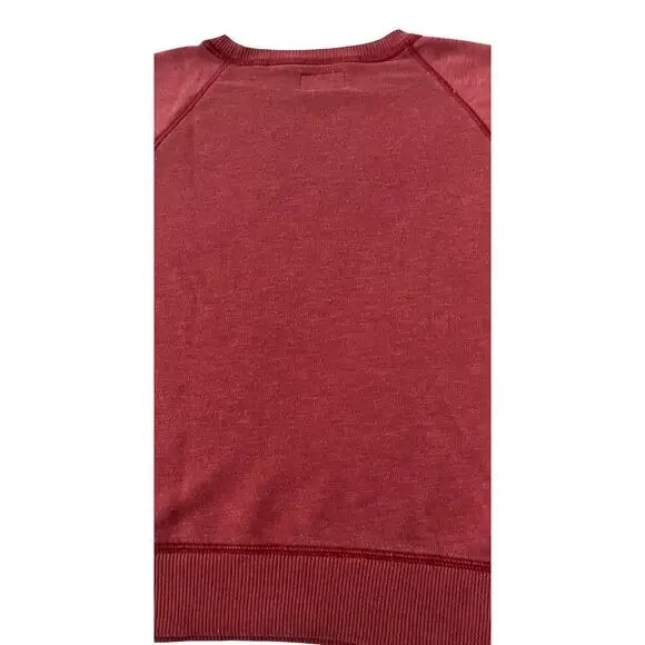 AMERICAN EAGLE LONG SLEEVE CREWNECK SWEATSHIRT, WOMENS, M, HEATHER CRANBERRY - Picture 6 of 11